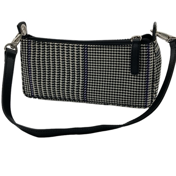 Lauren Ralph Lauren Monogram Houndstooth Canvas Mini Bag - Picture 2 of 7